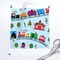 Trains, Blue, Nursery, Railroad, Rainbow, Boy, Girl, Colorful Custom Printed Fabric by Spoonflower Various Fabrics by the Yard or Fat Quarter